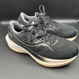 Saucony Triumph 20 Running Shoes Sneakers Women's Size 8 Black Gray Gym Outdoor